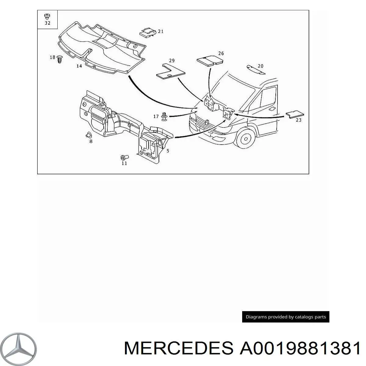 Tope del capó VAG 4A5853909 precio, desde 0,73 EUR