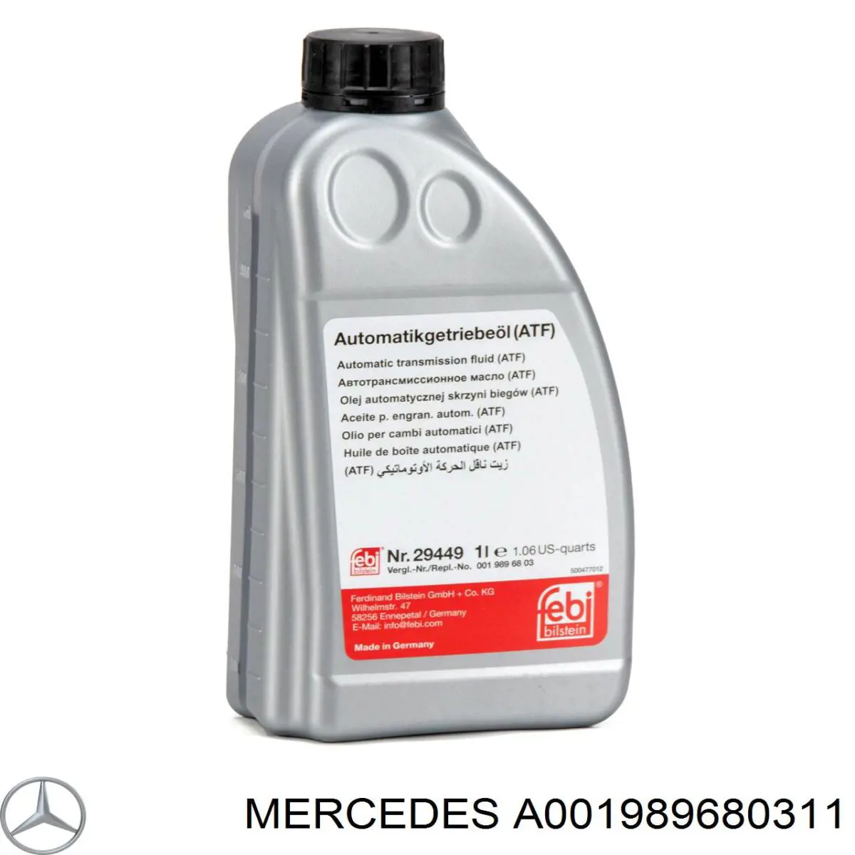 Aceite caja de cambios A001989680311 Mercedes