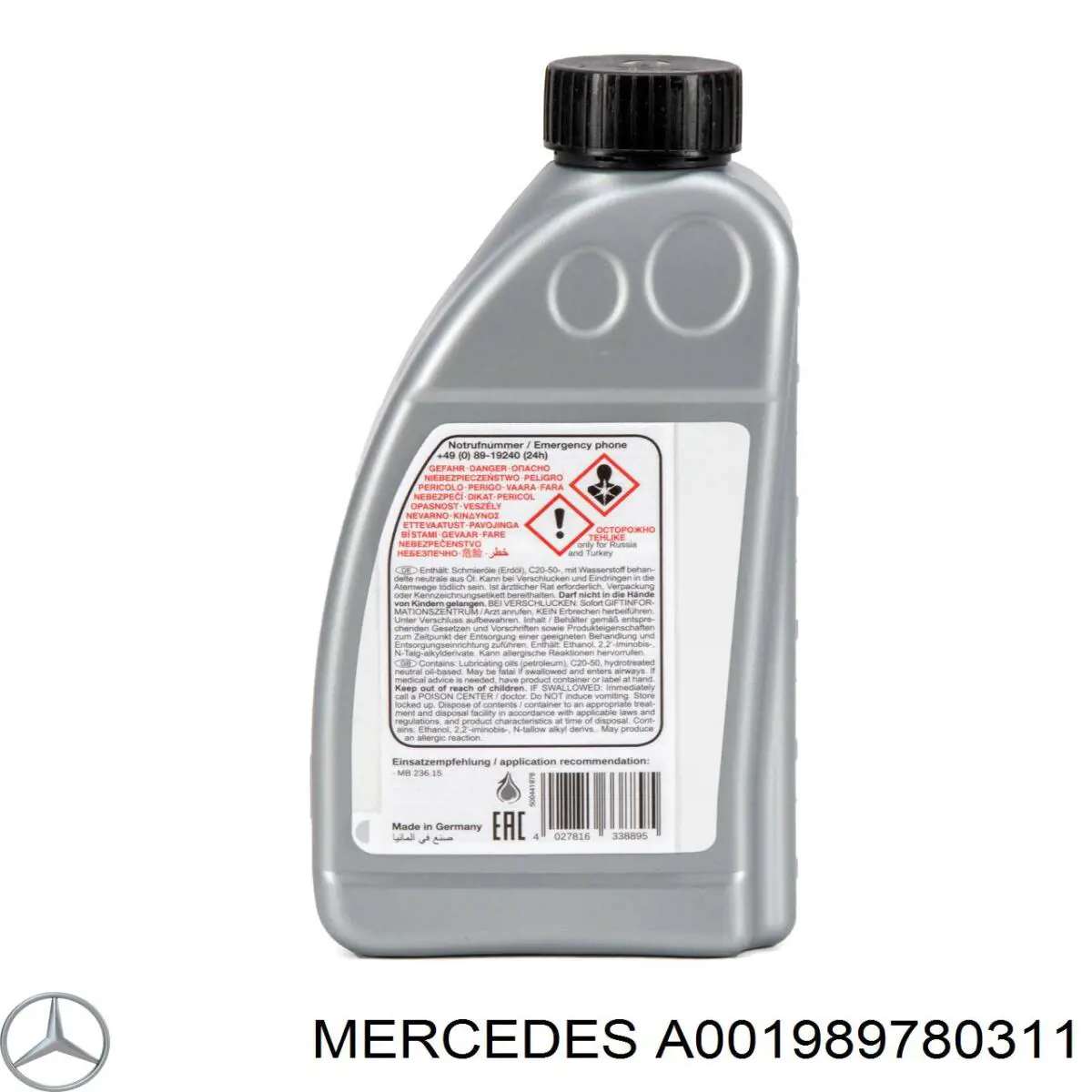 Mercedes 5 L Aceite transmisión (A001989780311)
