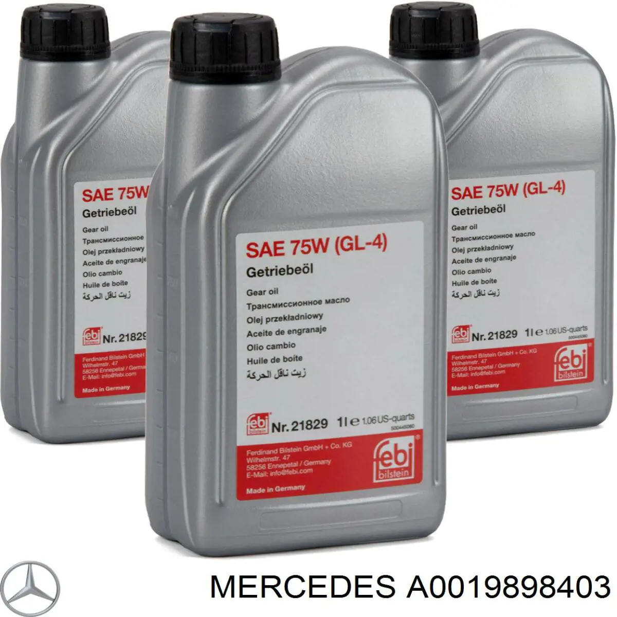 A0019898403 Mercedes Aceite caja cambios