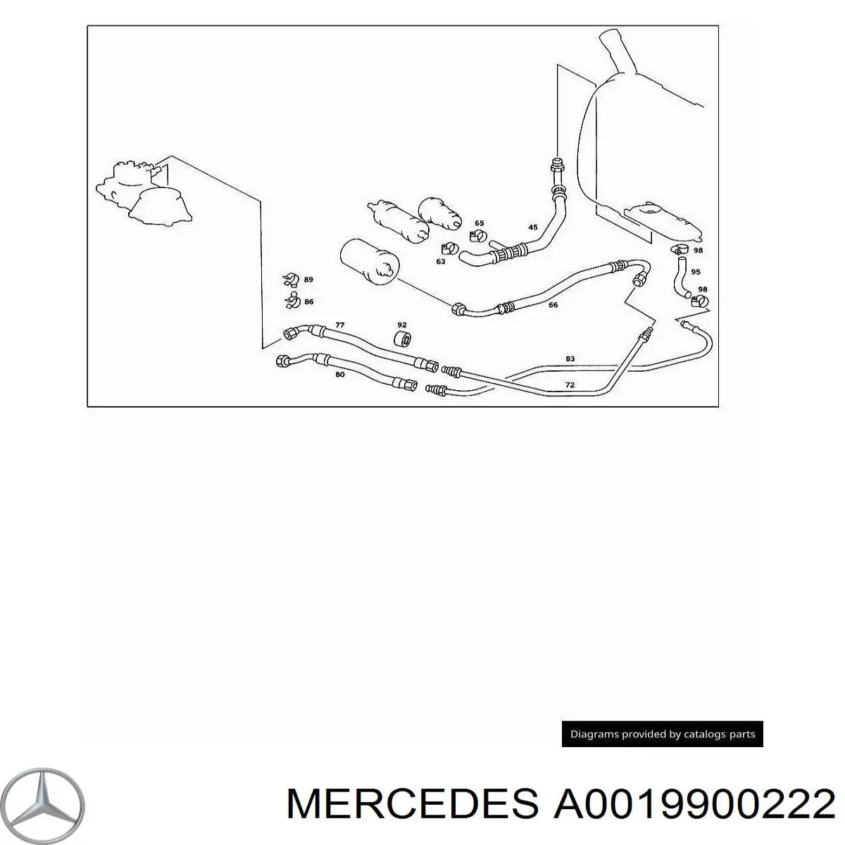 A0019900222 Mercedes 