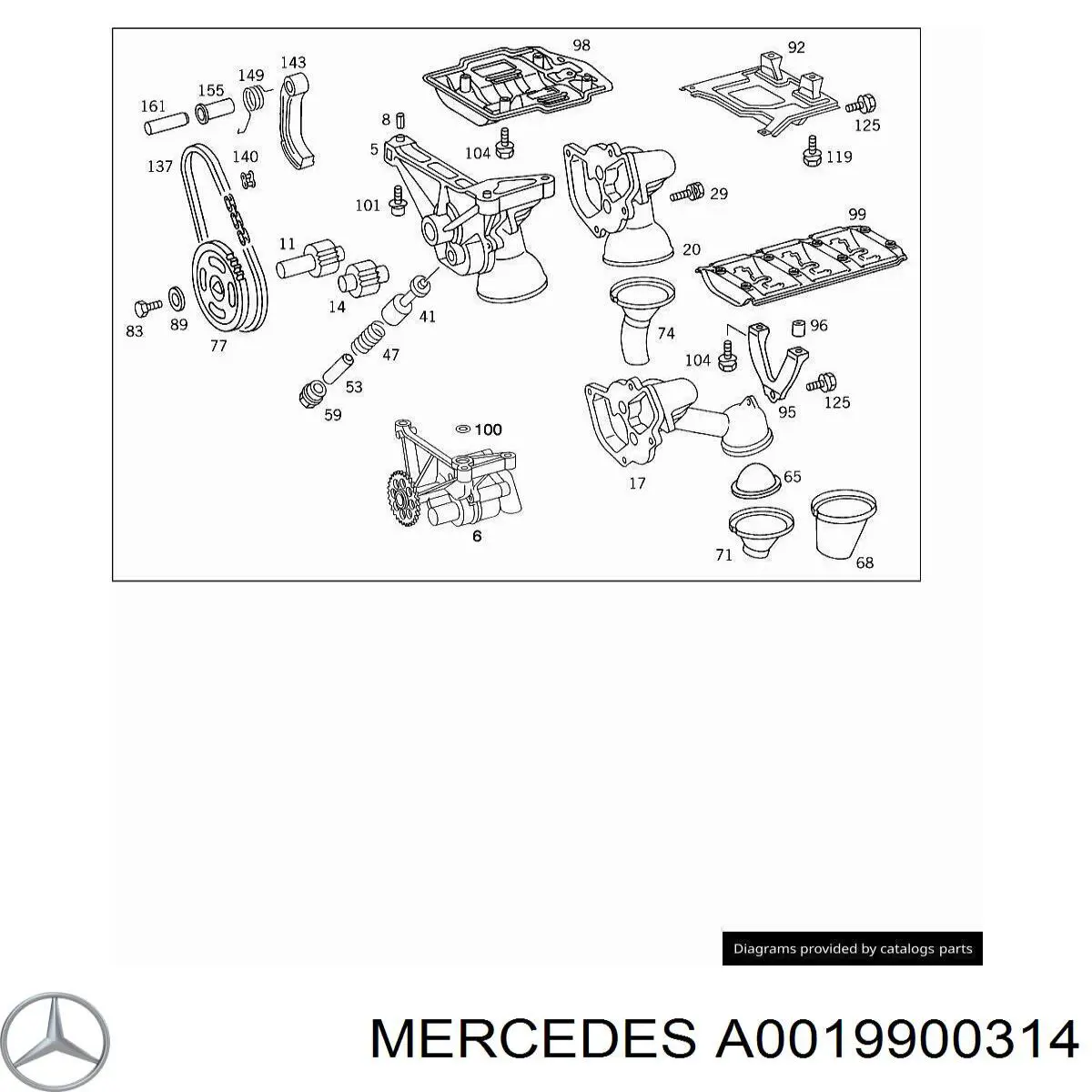Perno de fijación de la bomba de aceite Mercedes A0019900314 precio, desde 5,89 EUR