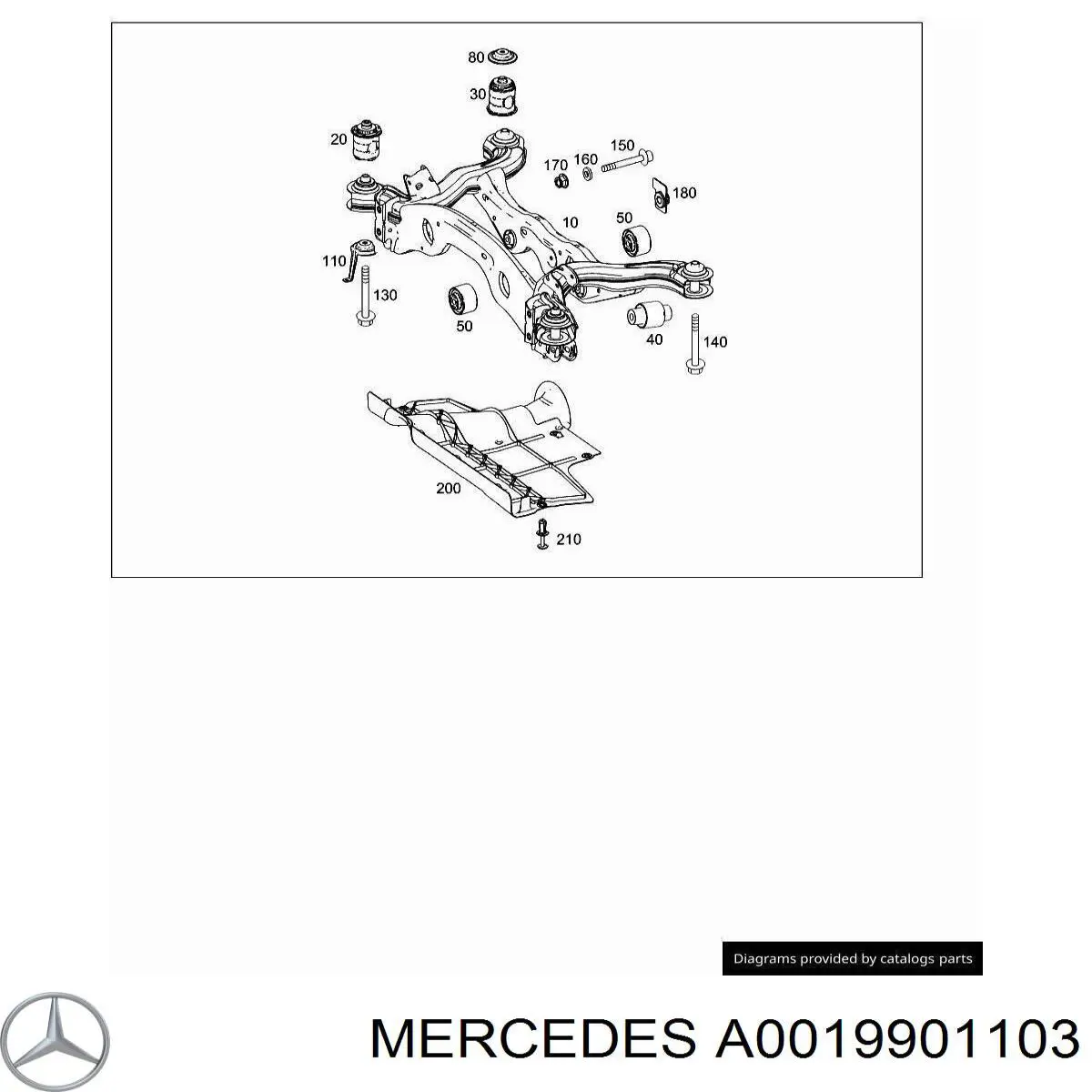 Perno de fijación del brazo inferior trasero Mercedes A0019901103 precio, desde 17,97 EUR