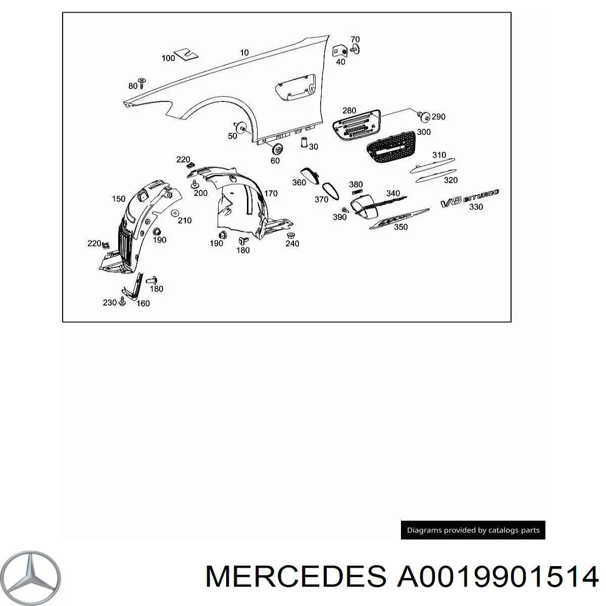 Mercedes A0019909614 precio, desde 7,77 EUR