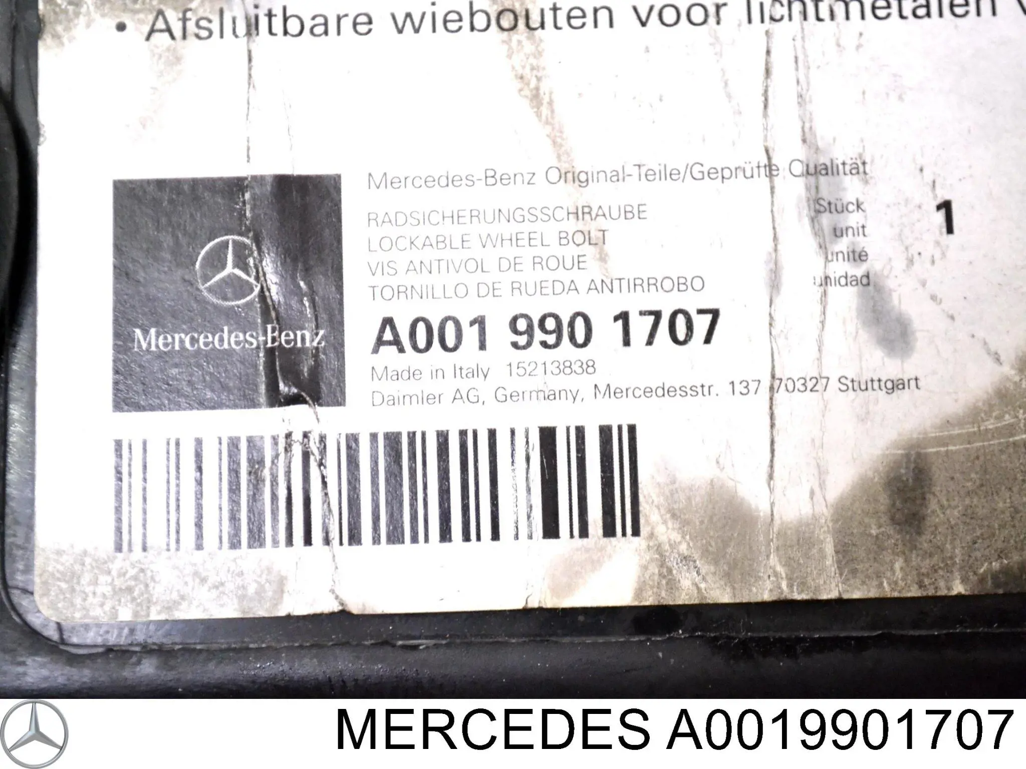 Tornillo de rueda 0019901707 Mercedes