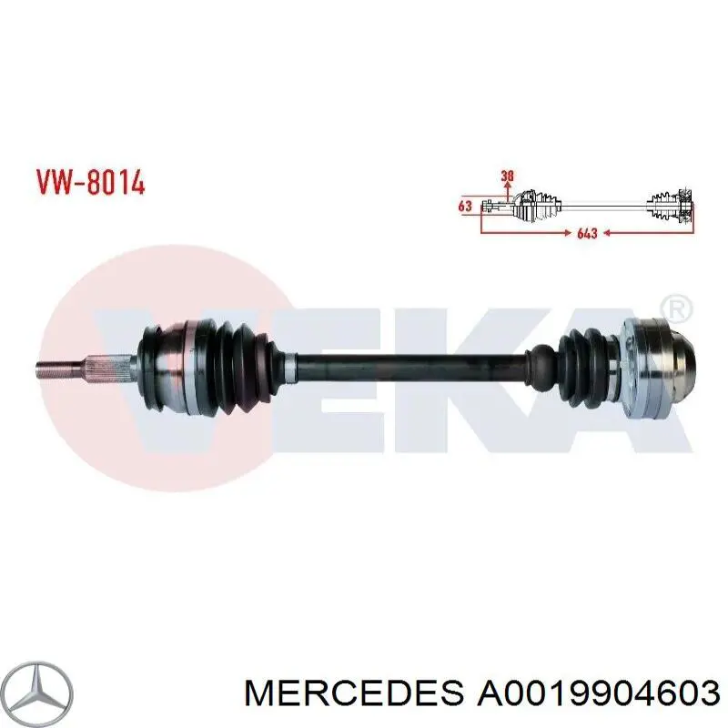  Mercedes A0019904603