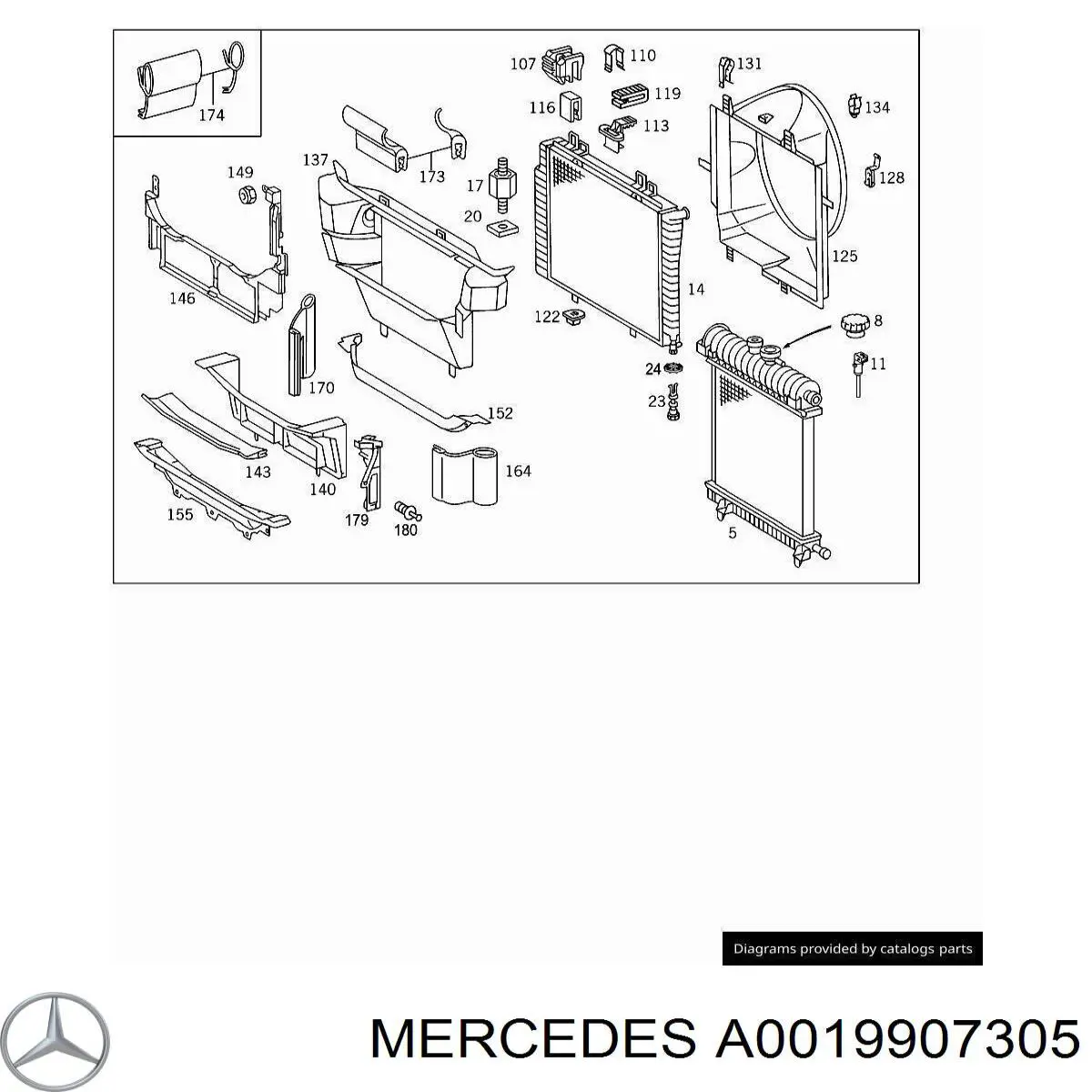  Mercedes A0019907305 precio, desde 13,19 EUR