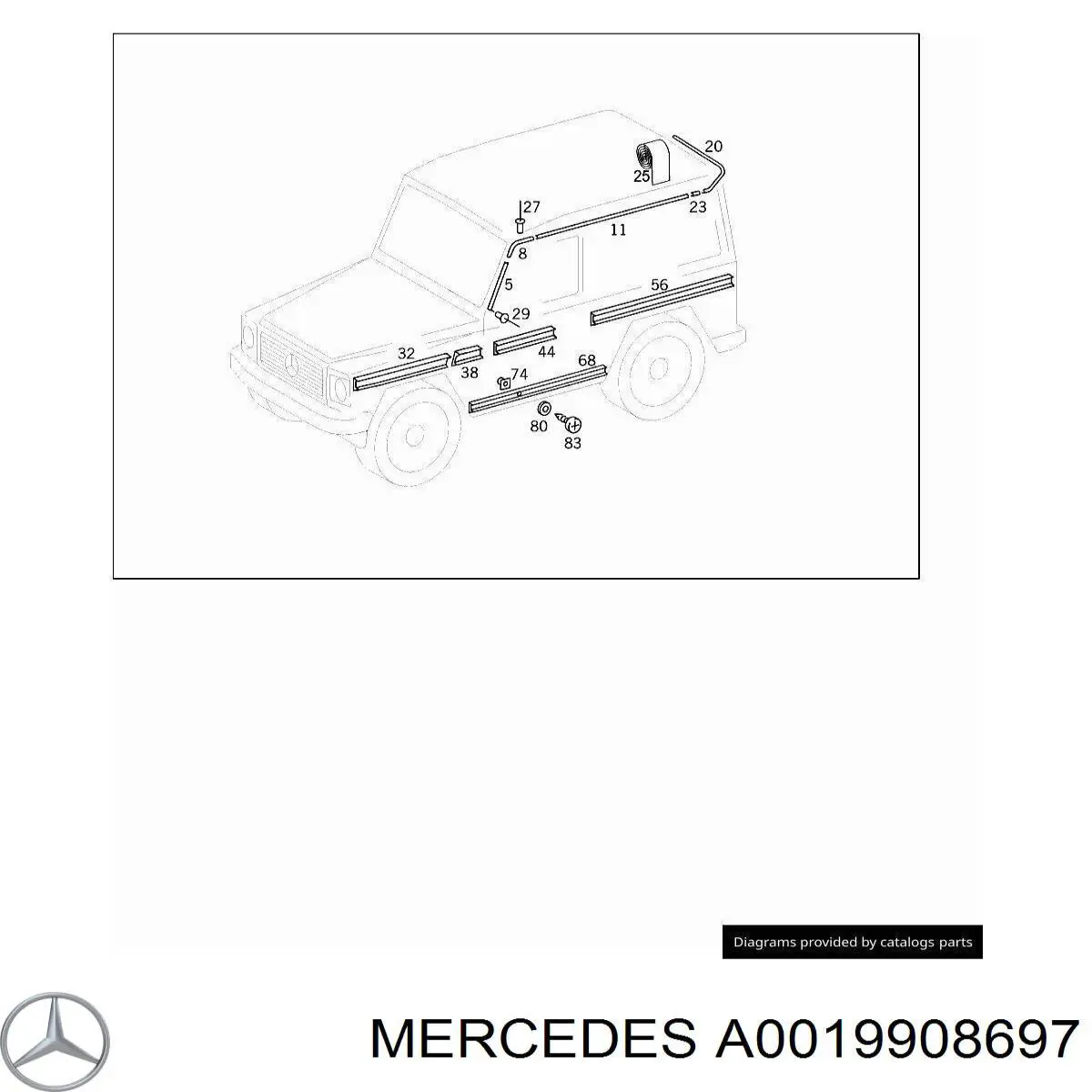  Mercedes A0019908697 precio, desde 4,14 EUR