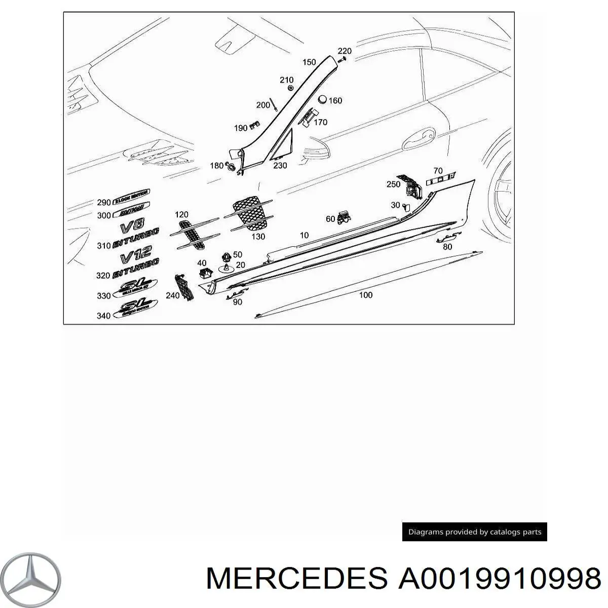 A0019910998 Mercedes 
