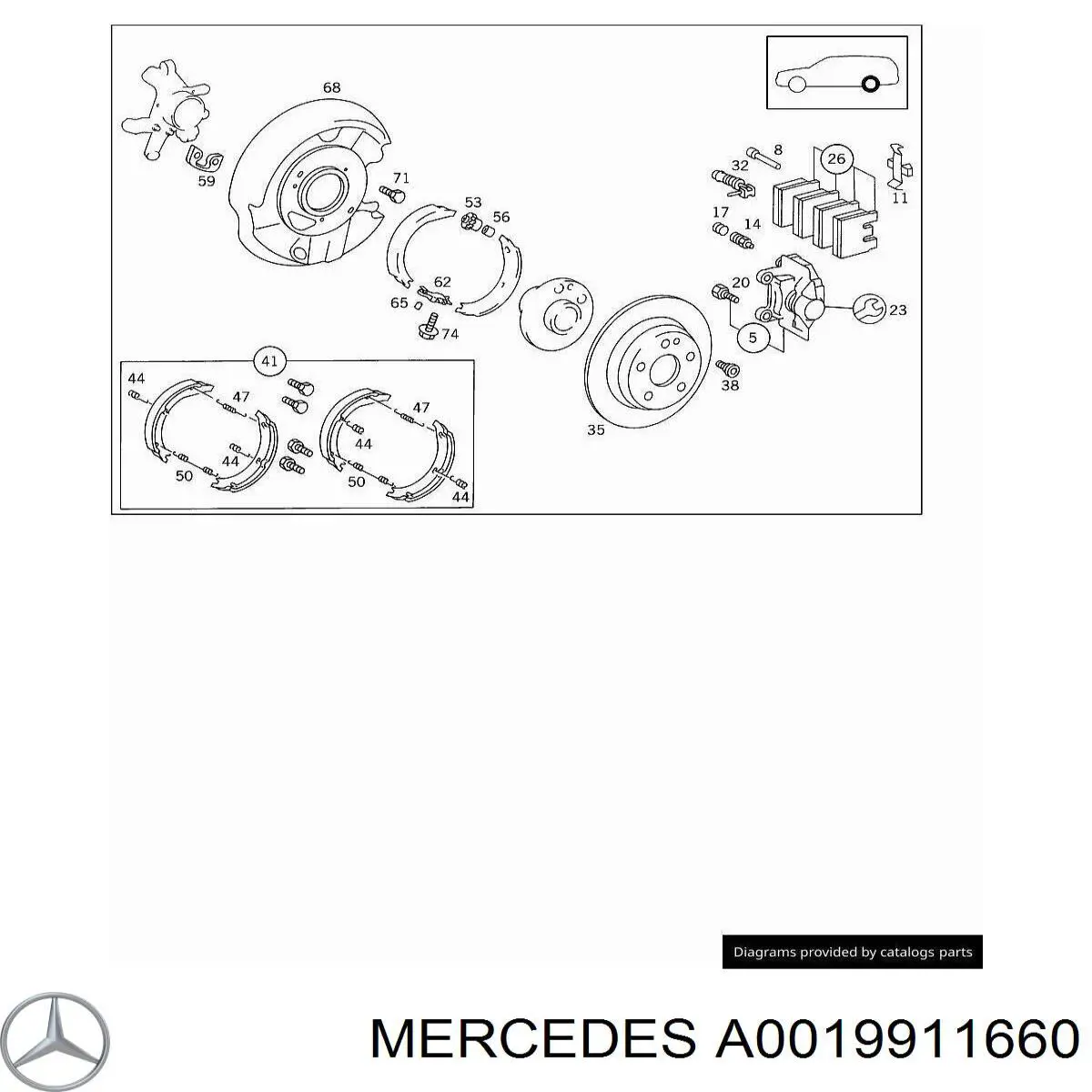  Mercedes A0019911660 precio, desde 15,14 EUR