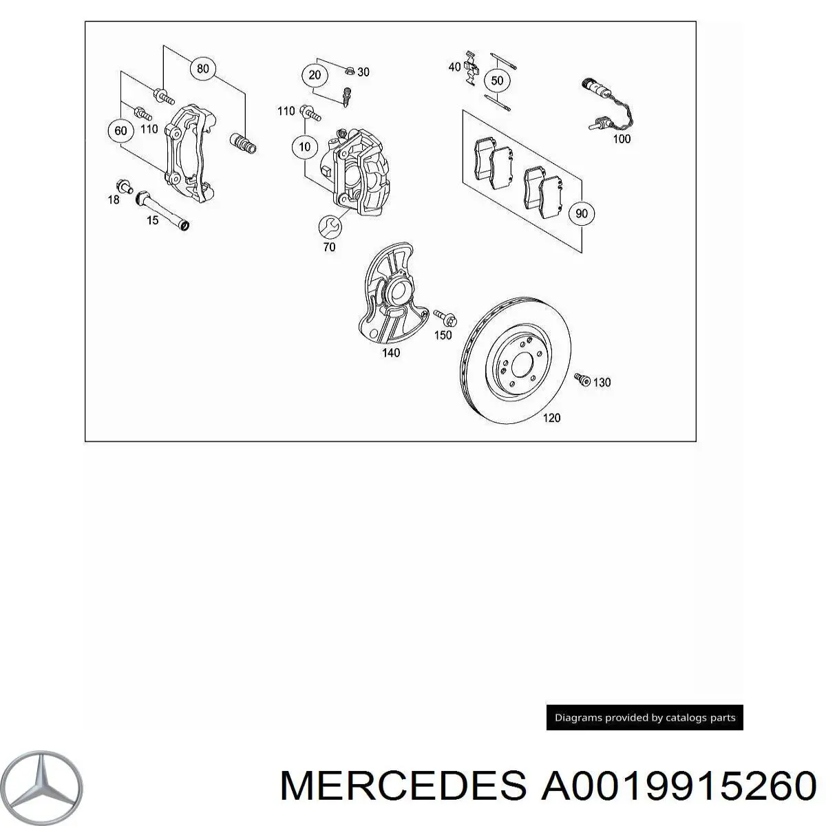 Comprar A0019915260 Mercedes Juego de reparación de pastillas de freno