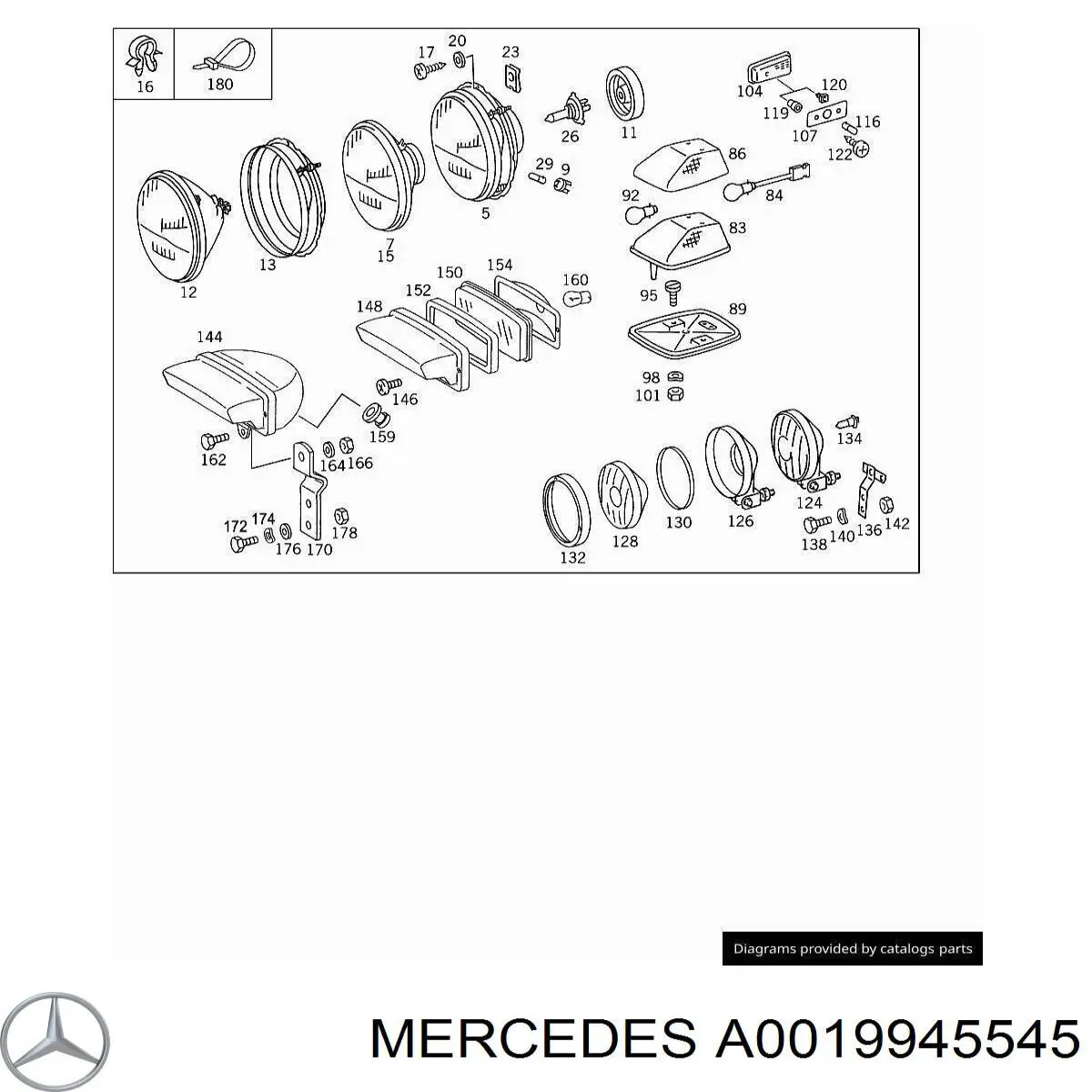  Mercedes A0019945545 precio, desde 2,59 EUR