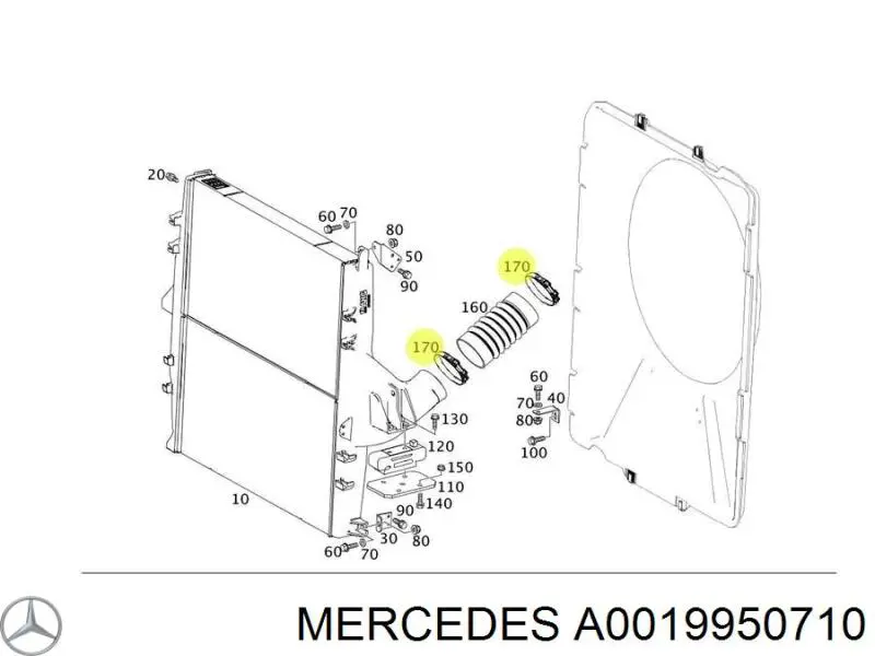 Comprar A0019950710 Mercedes Abrazadera metálica universal