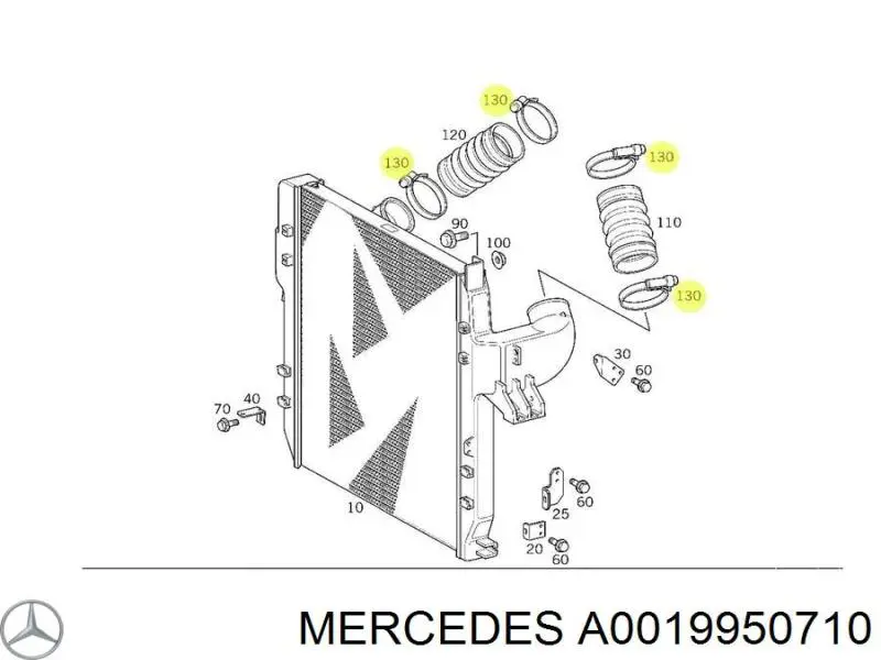 Abrazadera metálica universal Mercedes 000000000676