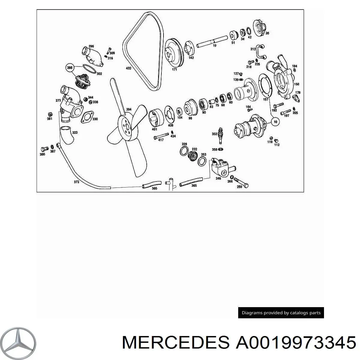 Comprar A0019973345 Mercedes Junta de termostato
