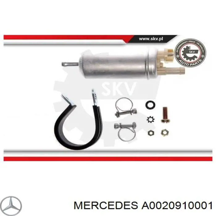 A 002 091 00 01 Mercedes bomba de combustible eléctrica sumergible