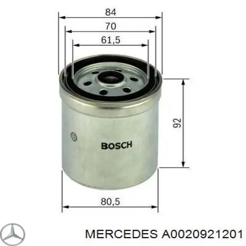 Comprar A0020921201 Mercedes Filtro diesel