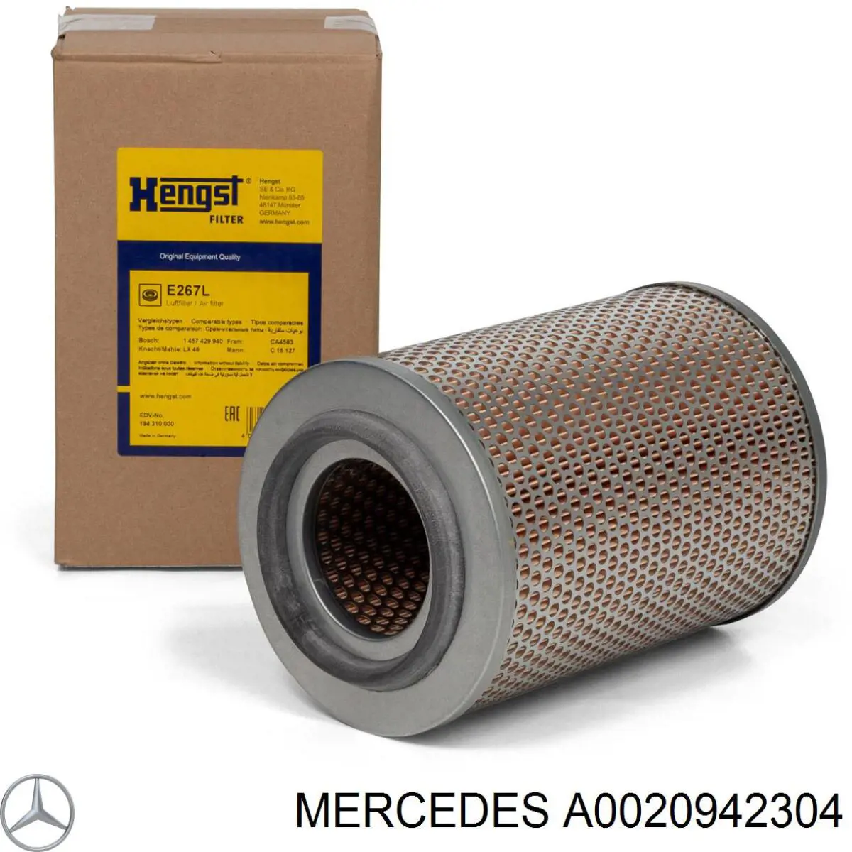 A0020942304 Mercedes filtro de aire