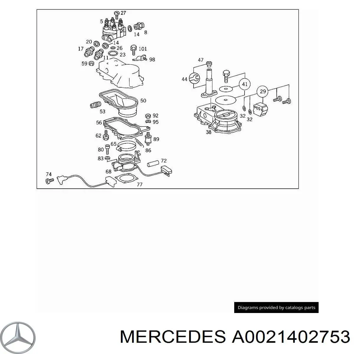Cuerpo de aceleración completo Mercedes A0021402753 precio, desde 622,98 EUR