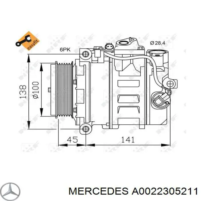 Comprar A0022305211 Mercedes Compresor de aire acondicionado coche