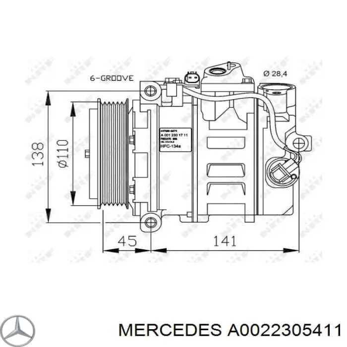 Comprar A0022305411 Mercedes Compresor de aire acondicionado coche