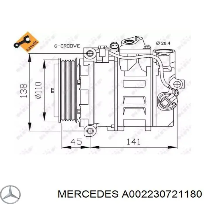 Comprar A002230721180 Mercedes Compresor de aire acondicionado coche