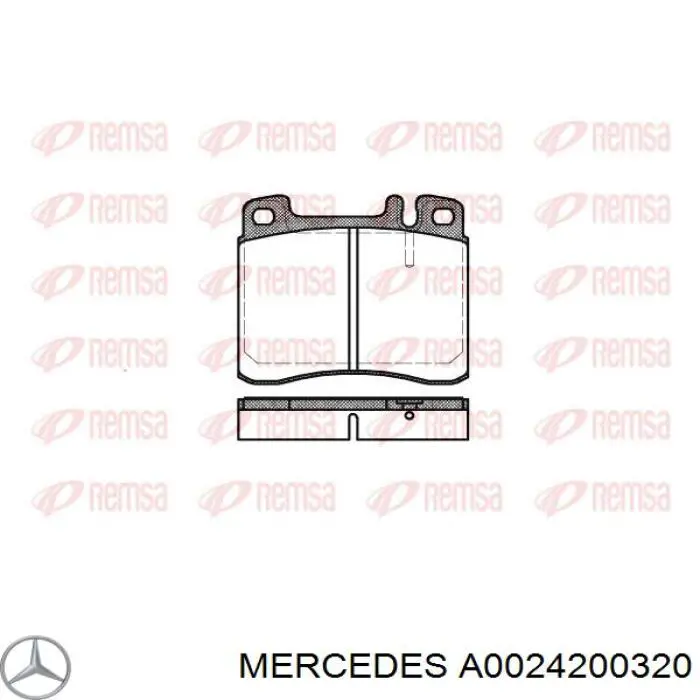 A0024200320 Mercedes pastillas de freno delanteras
