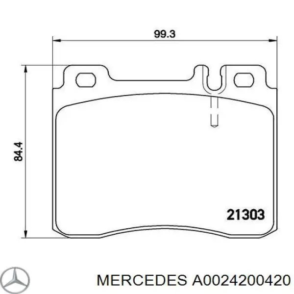 Comprar A0024200420 Mercedes Pastillas delanteras de freno