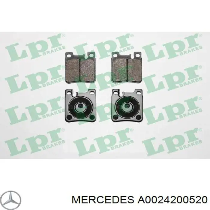 Pastillas traseras Mercedes A0024200520