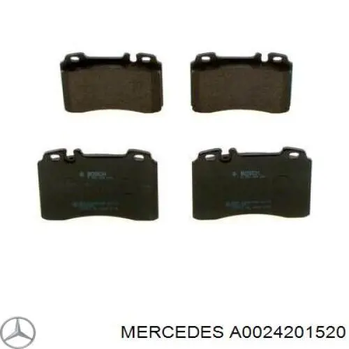 A0024201520 Mercedes pastillas de freno delanteras