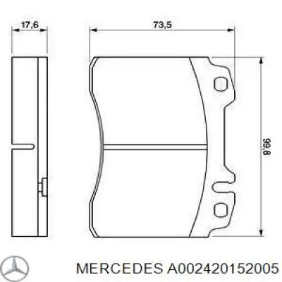 A002420152005 Mercedes pastillas de freno delanteras