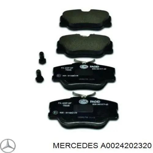 A0024202320 Mercedes pastillas de freno delanteras