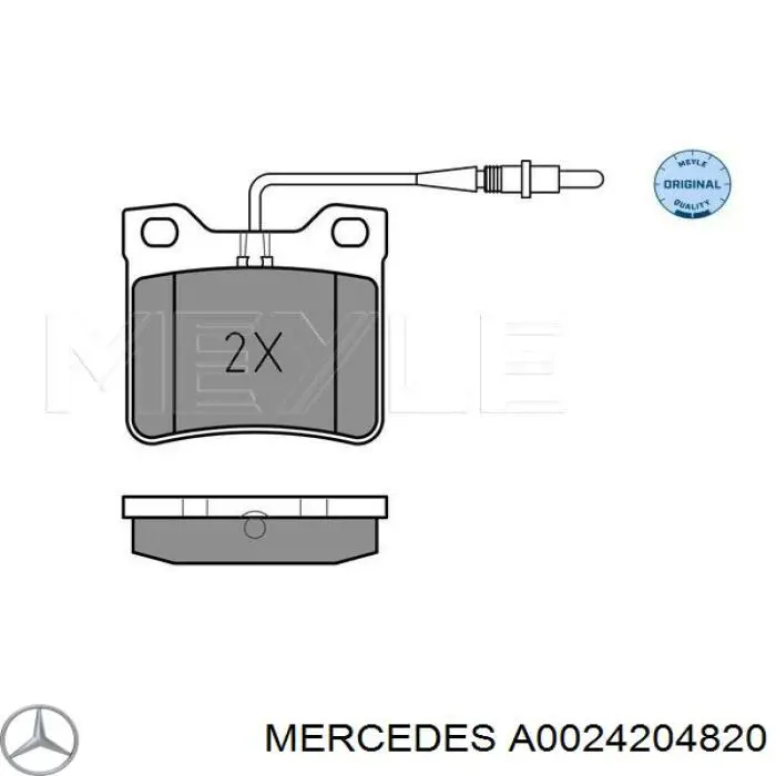 Pastillas traseras de freno Mercedes A0024204820 precio, desde 20,18 EUR