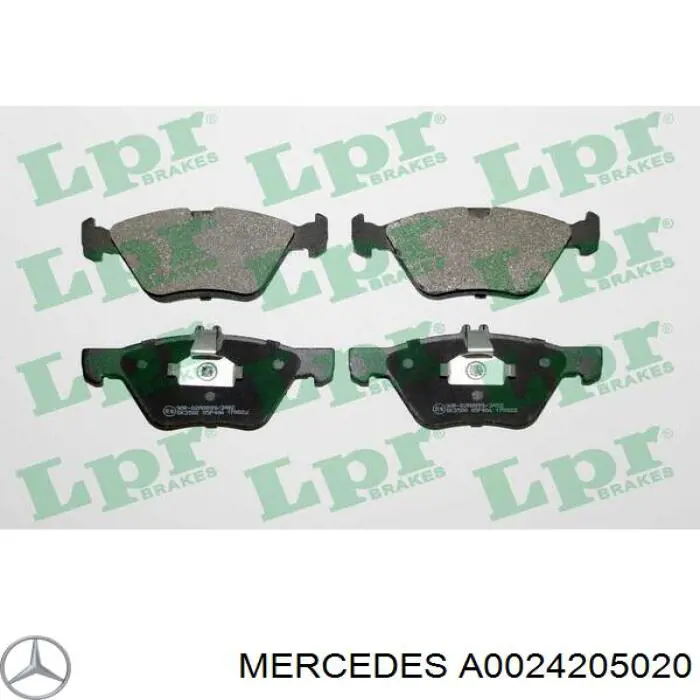 A0024205020 Mercedes pastillas de freno delanteras