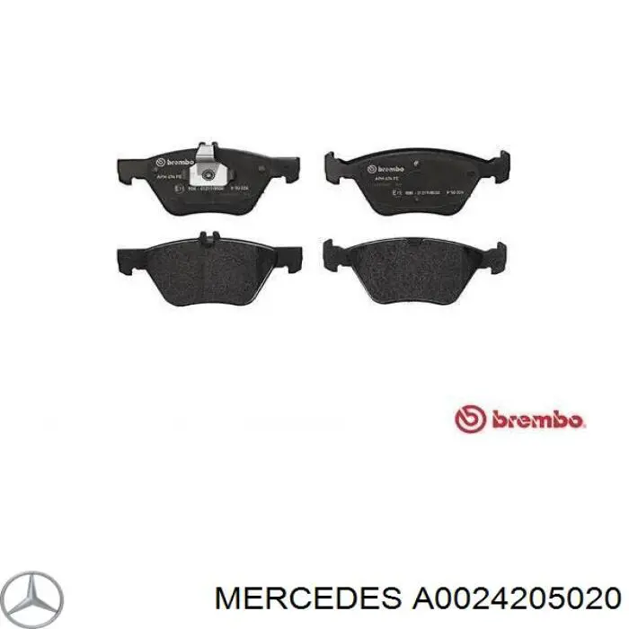 Pastillas de freno A0024205020 Mercedes