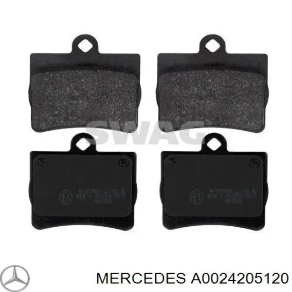 Pastillas traseras Mercedes A0024205120