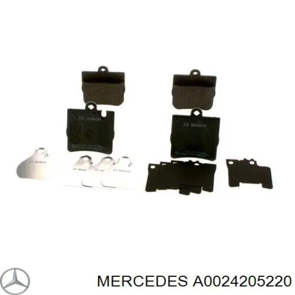 A0024205220 Mercedes pastillas de freno traseras