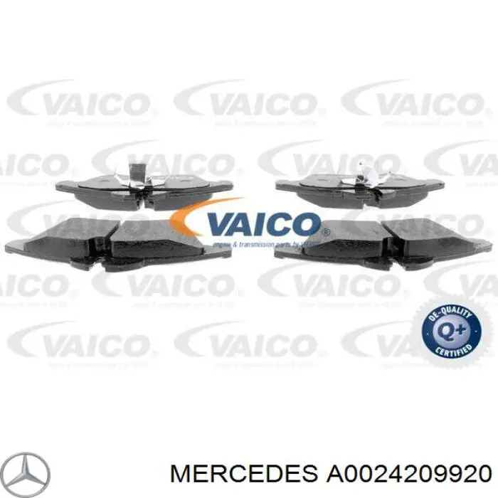 Pastillas freno delanteras Mercedes A0024209920 precio, desde 25,98 EUR