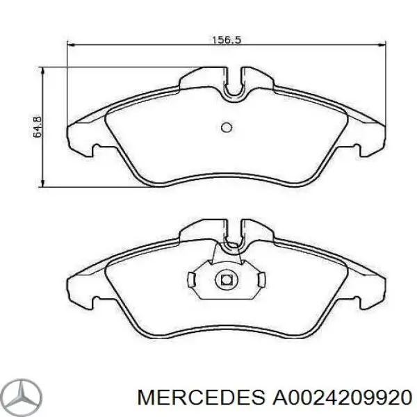 Comprar A0024209920 Mercedes Pastillas delanteras de freno