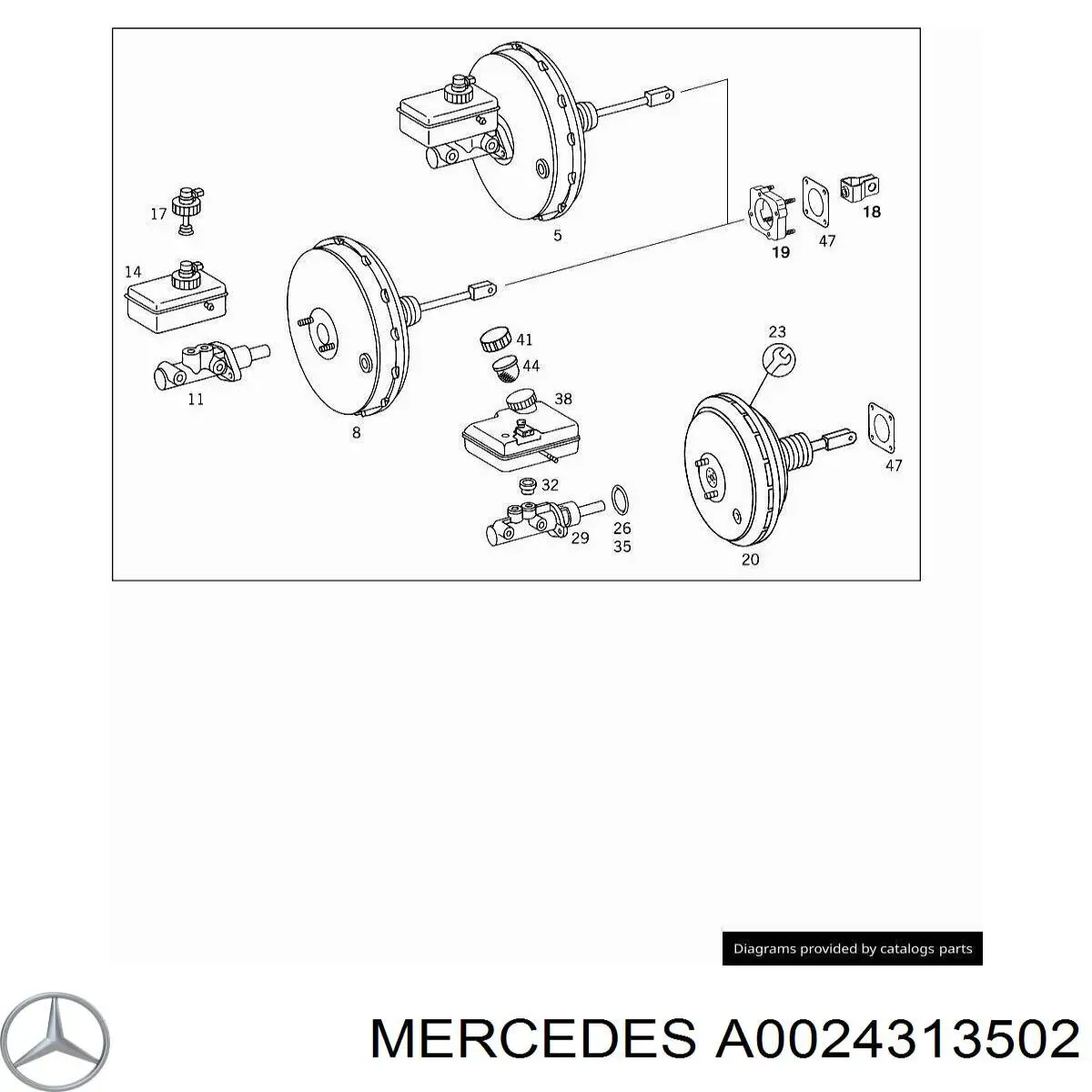 0024314002 Mercedes Deposito liquido frenos
