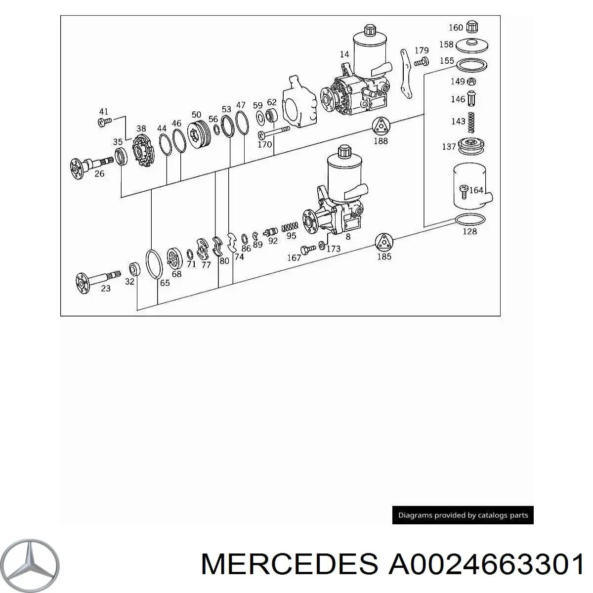 Bomba de dirección asistida  Mercedes A0014669201 precio, desde 783,82 EUR