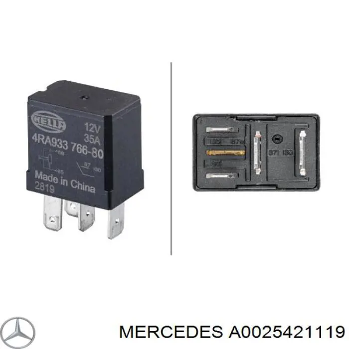 Rele ventilador habitaculo Mercedes A0025421119 precio, desde 4,70 EUR
