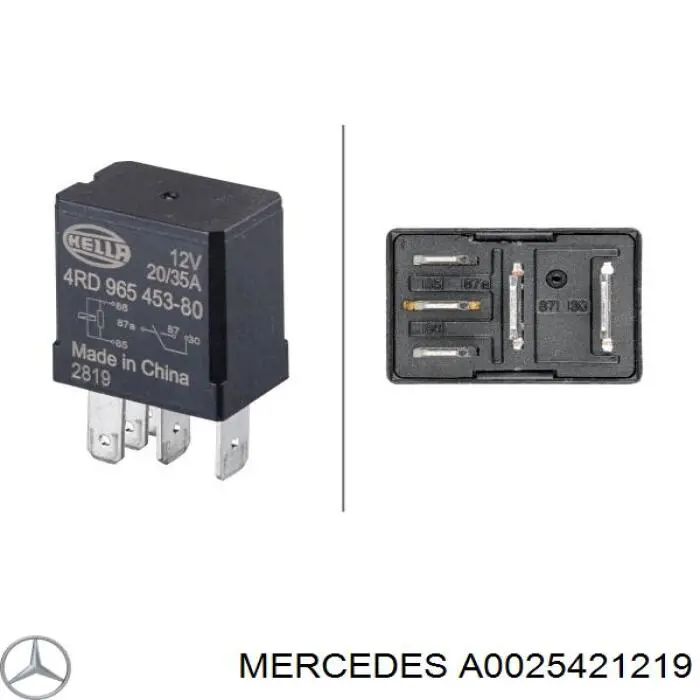 Comprar A0025421219 Mercedes Relé eléctrico multifuncional