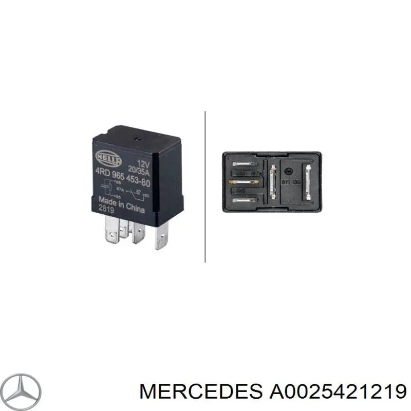 Relé eléctrico multifuncional Mercedes A0025421219 precio, desde 4,01 EUR