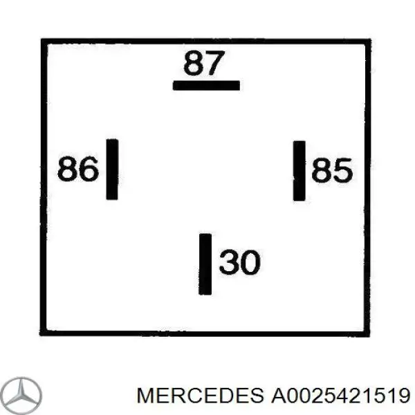 A0025421519 Mercedes relé de precalentamiento