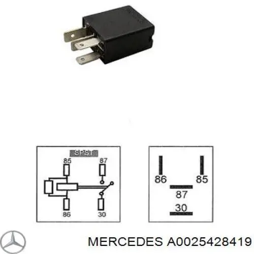 Relé de faro antiniebla Mercedes A0025428419 precio, desde 11,26 EUR