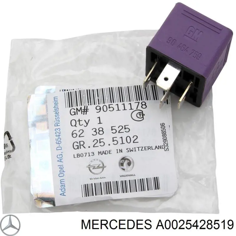 A0025428519 Mercedes relé eléctrico multifuncional