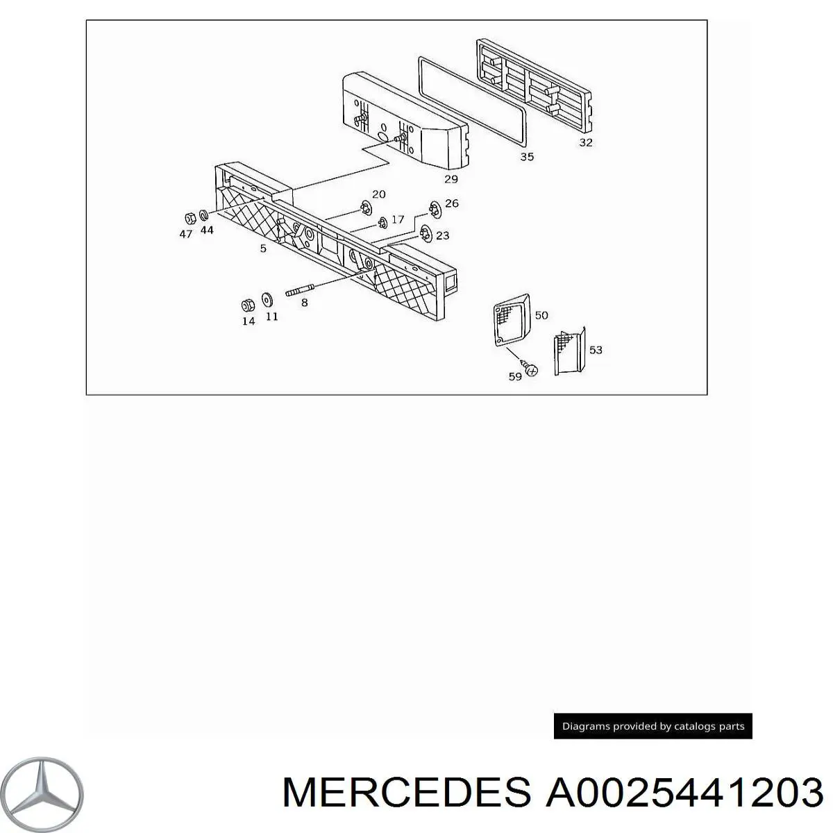 A0025441203 Mercedes piloto posterior derecho