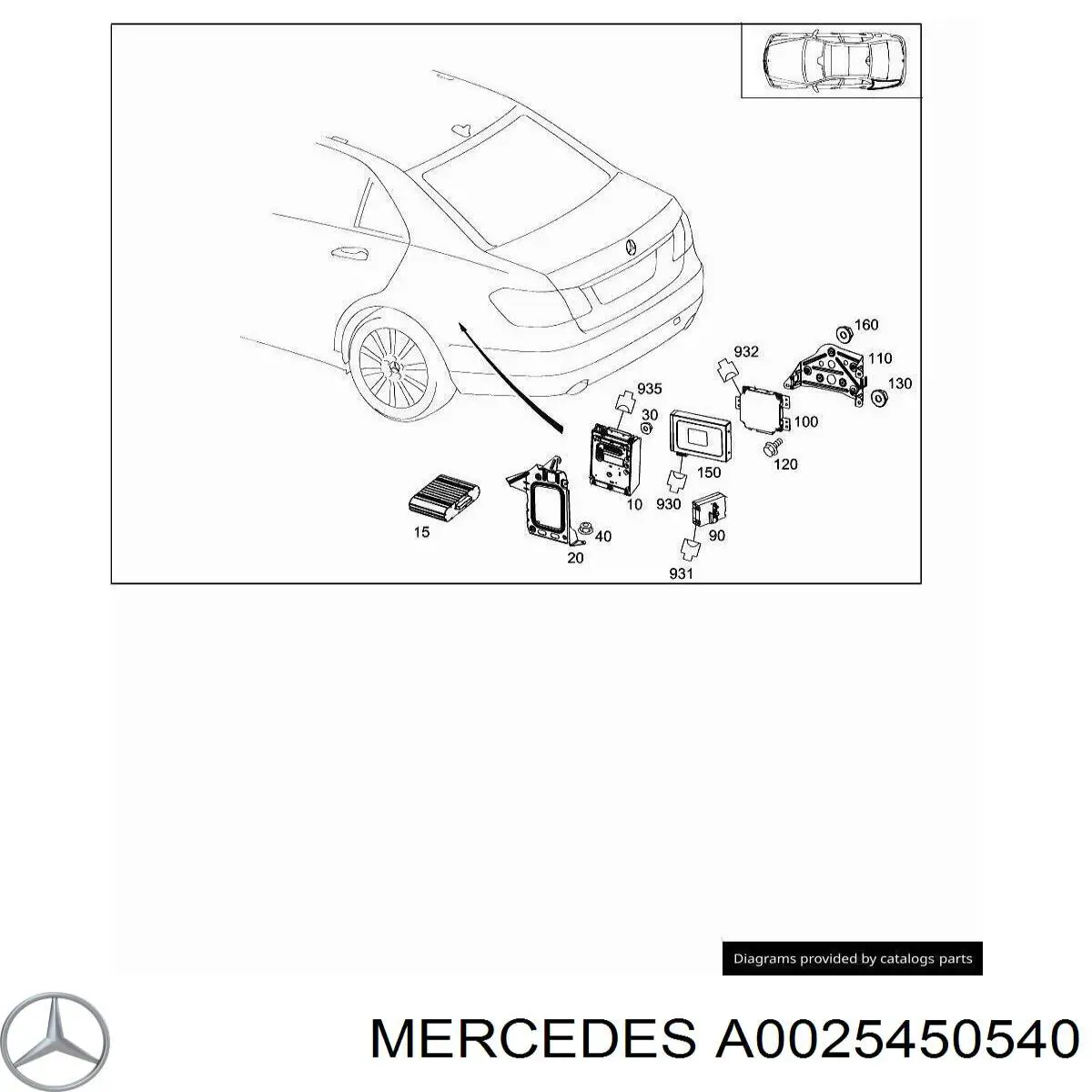  Mercedes A0025450540 precio, desde 9,65 EUR