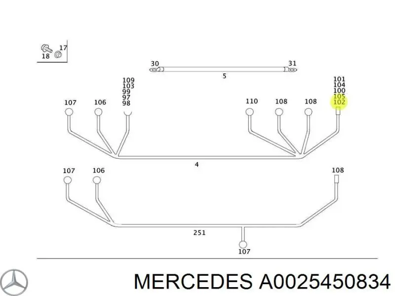 Fusibles A0025450834 Mercedes